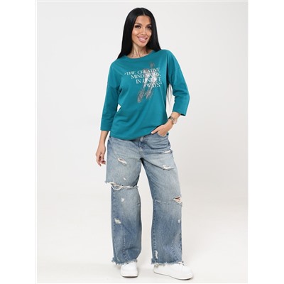 Фрактал - футболка петроль