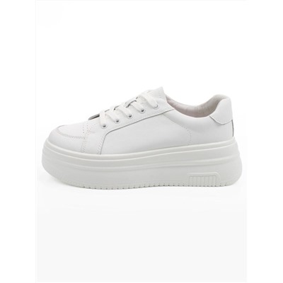 03-YH326-1 WHITE Полуботинки спортивные женские (натуральная кожа)