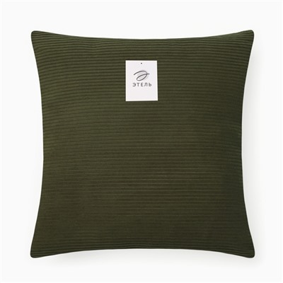Чехол на подушку «Этель» Velour, 43×43 см, зелёный
