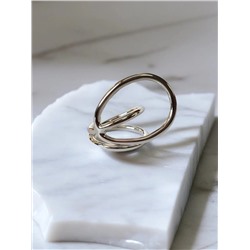 Кольцо с белым серебрением