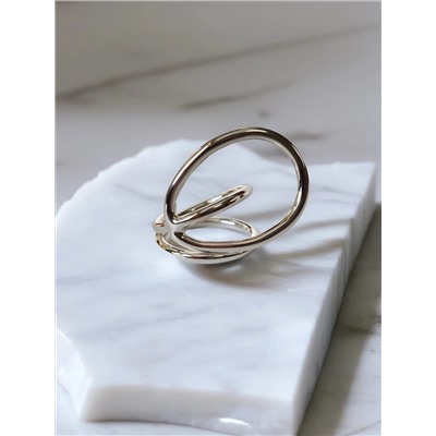 Кольцо с белым серебрением