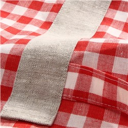 Сумка шоппер SL HOME Red cage, 50×50 см, 100% лён, 150 г/м2