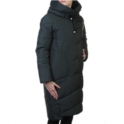 8058 DK. GREEN Пальто женское зимнее (био-пух)