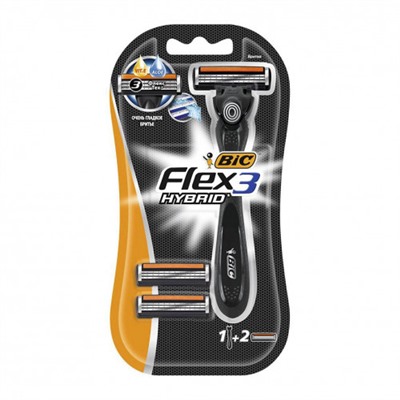 Станок Bic Flex 3 HYBRID (станок + 2 кассеты)