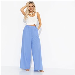 Брюки свободного силуэта, Легкость льна (голубые)