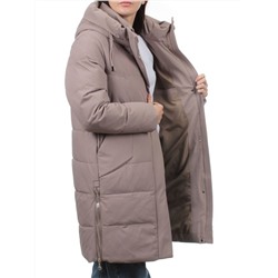 7715 DK. BEIGE Пальто зимнее женское (200 гр. холлофайбер)