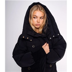 Пальто-пуховик #КТ8110 (2), чёрный