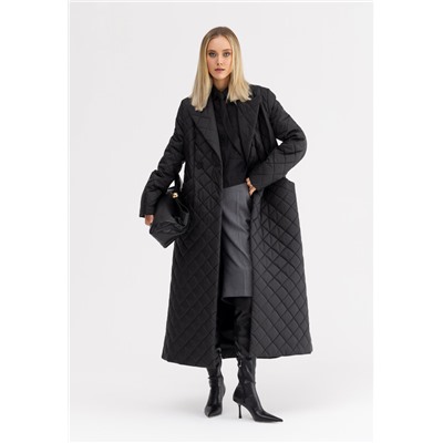 Плащ утепленный черный