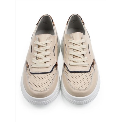 03-C930-2A BEIGE Полуботинки спортивные женские (натуральная кожа)