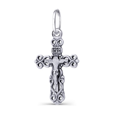Крест из серебра литье частичное чернение