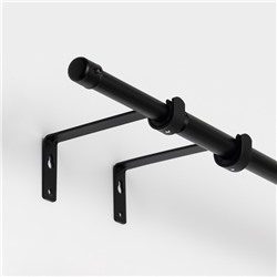 Карниз однорядный кованый, 160-300 см, телескопический, металл, чёрный