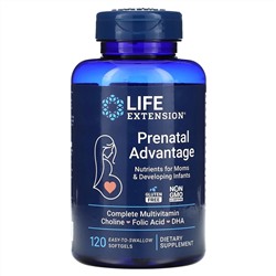 Life Extension, Prenatal Advantage, 120 легко проглатываемых капсул