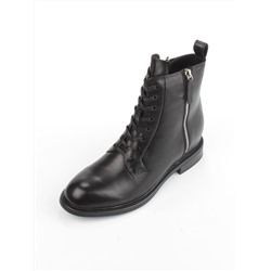 04-M3-1492 BLACK Ботинки зимние женские (натуральная кожа, натуральный мех)