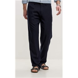 Брюки лен F511-0851 navy