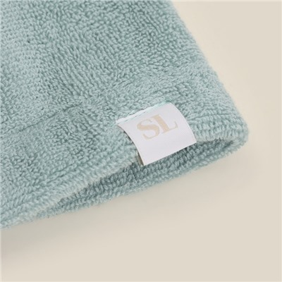 Халат махровый с капюшоном мужской SL HOME: Basic «Аззура», размер L, хлопок 100%, мятный