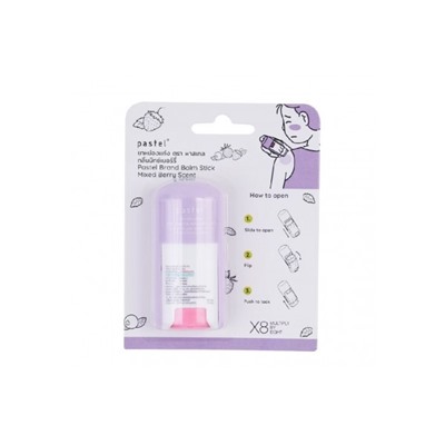 Бальзам в стике с ягодным ароматом Pastel Brand Balm Stick Mixed berry scent 6 гр