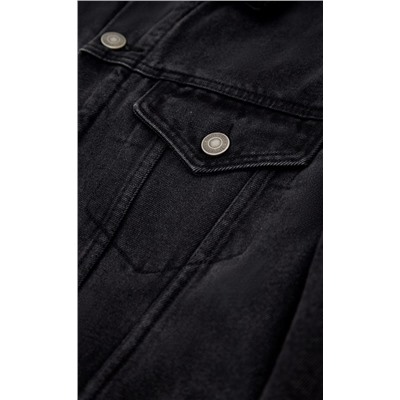 Куртка джинс утепл F021-1370-01W retro black
