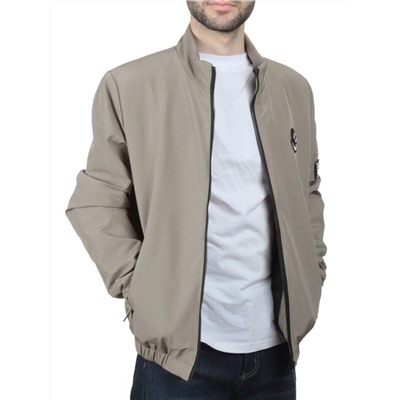 EM25057-1 BEIGE Куртка-бомбер мужская демисезонная (100 гр. синтепон)