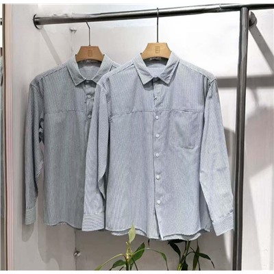 Рубашка мужская Е7 7781 темно-серый