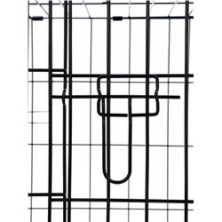 Клетка для собак №6 с пластиковым поддоном, складная, 121×78×83 см, черная