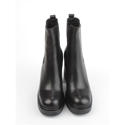 04-M3-1469 BLACK Ботильоны зимние женские (натуральная кожа, натуральный мех)