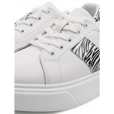 03-YC523-3 WHITE Полуботинки спортивные женские (натуральная кожа)