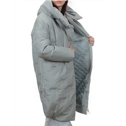 302 GRAY/LT. BLUE Пальто зимнее стеганое женское (200 гр. холлофайбер)