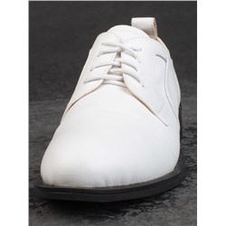 03-YP9862B WHITE Полуботинки женские (натуральная кожа)