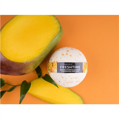 L’C Fresh Time Фруктовая бомбочка для ванны с натуральным соком манго 170 г