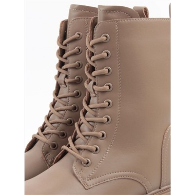 04-PAX33-2Z DK. BEIGE Ботинки зимние женские (натуральная кожа, 100% шерсть)