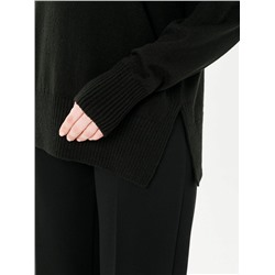 Водолазка вязаная чёрная с длинными рукавами