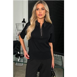 Джемпер трикотажный чёрный Минта №1