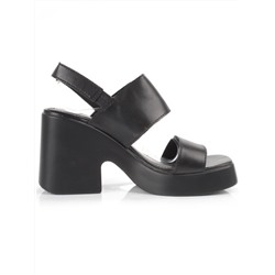 08-PEY330-2 BLACK Босоножки женские (натуральная кожа)