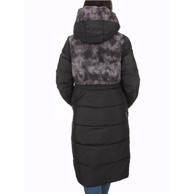 THD-608YC BLACK Пальто зимнее женское (био-пух)