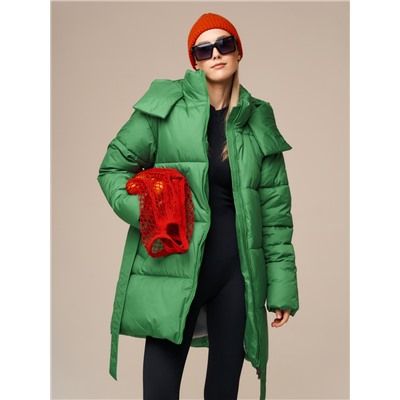Пуховик женский зеленый