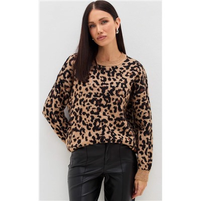Джемпер TP322-15703 beige leopard
