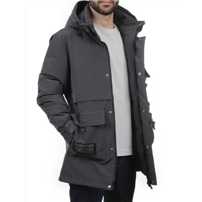 8895 DK. GRAY Куртка мужская зимняя облегченная (130 гр. холлофайбер)