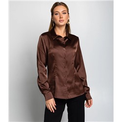Блуза #ОКТ025022, шоколадный