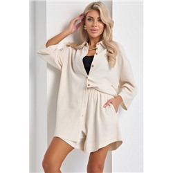 Шорты льняные с карманами