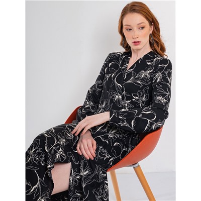 Платье на запах OD-810-2 черный