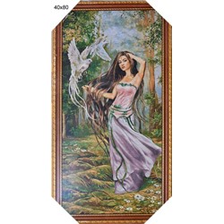Картина гобелен 40x80 Танец с голубями / R243 / FR3523-4/