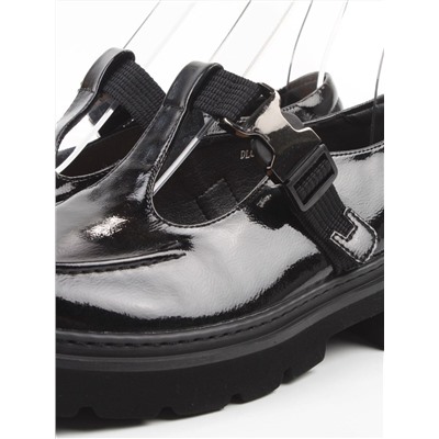 06-DLG06-2 BLACK Туфли женские (натуральная кожа)