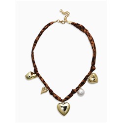 Колье с подвесками «Леопард. Новый стиль», 40 см, светло-коричневый, в золоте