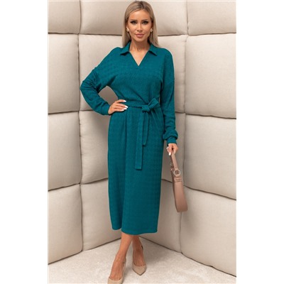 Длинное платье трикотажное с поясом Сапфира №1