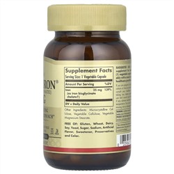 Solgar, Gentle Iron, 25 мг, 90 растительных капсул