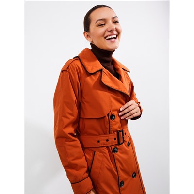 Плащ женский терракот