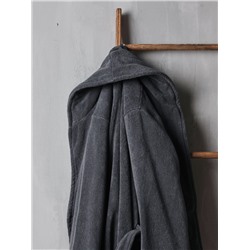 Халат махровый женский SL HOME: Basic «Гри Сандре», хлопок 100%, тёмно-серый