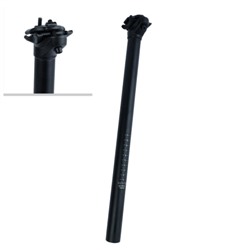 Подседельный штырь алюминиевый анодированный 450 mm-28,6mm, с зажимом, матовый чёрный./уп 30/