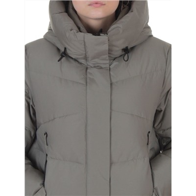 A73 GRAY/GREEN Пальто зимнее женское (200 гр. холлофайбер)