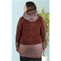 Пальто женское комбинированное 252108, размер 50-60